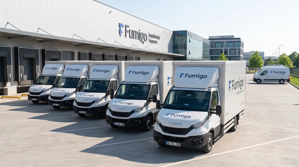 Furnigo merkez depo rampasında gelen sevkiyat karşılanıyor